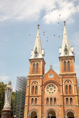 Fototapeta na wymiar Notre Dame Cathedral in Ho Chi Minh City or Saigon Vietnam