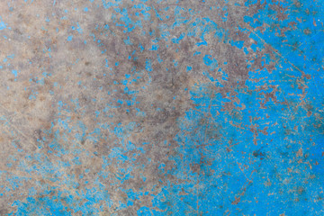 Rusty Blue Painted Metal Plate