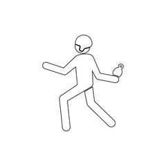 grenade, soldier, burst outline icon. Can be used for web, logo, mobile app, UI, UX