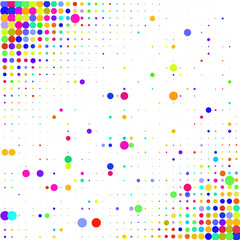 Obraz premium Background of colored circles on a white 