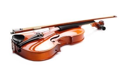 Fototapeta premium Violin isolated on white background