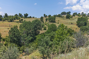 Fototapeta na wymiar Summer Landscape of Ograzhden Mountain, Blagoevgrad Region, Bulgaria
