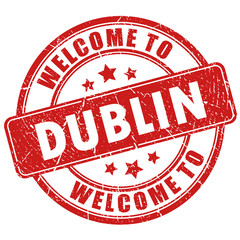 Welcome to Dublin vector stamp