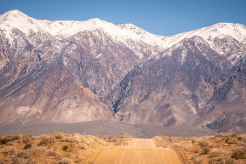 Unpaved road through the Sierra Nevada - travel photography