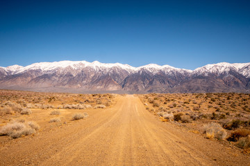 Unpaved road through the Sierra Nevada - travel photography