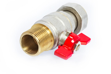 Business beautiful water faucet on a white background