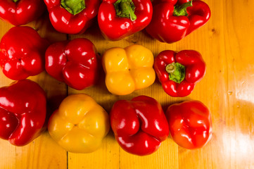 colorful mix of the freshest red and yellow paprika, bell pepper
