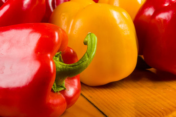 colorful mix of the freshest red and yellow paprika, bell pepper