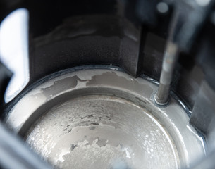 Jug Kettle with Lime Scale shown in need of descale