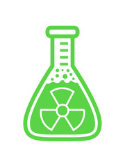 uran radioaktives symbol atomar strahlung reagenzglas grüne flüssigkeit reagenzgläschen labor glas flasche messen wissenschaft forscher forschen chemie alchemie testen behälter glas wissen © Style-o-Mat-Design
