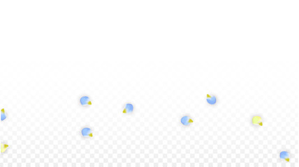 Vector Realistic Colorful Petals Falling on Transparent Background.  Spring Romantic Flowers Illustration. Flying Petals. Sakura Spa Design. Blossom Confetti. Design Elements for Wedding Decoration.