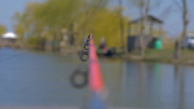 focus transfer on close-up of rings for fishing line