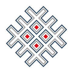 Early slavic symbols. Union of the sun and the earth.