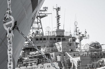 Ships at the military port of Sevastopol on May 9