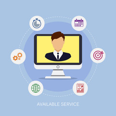 Available Customer service icons, Customer support icons, call center, service help Vector illustration