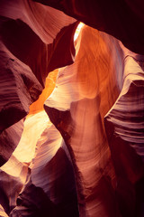 Wonderful colors of the Upper Antelope Canyon - travel photography