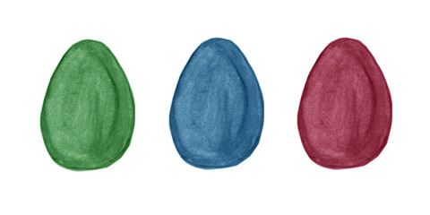 Eggs watercolor isolated on white background