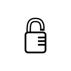 Modern code unlocked padlock icon. - Vector