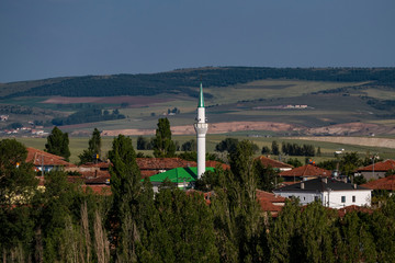 Obraz premium village landscape pictures, a muslim turkish village landscape,