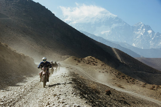 Riding in mountain desert