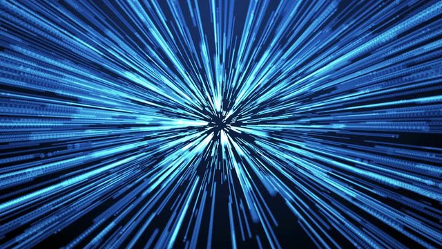 Many particles like worms or midge are in dark space, 3d rendering computer generated background