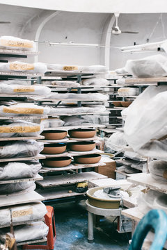 Handmade Terra-Cotta Bowls in Bright White Artisan Pottery Studi