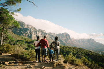 Family on a hike