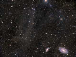 M81 and M82 and Integrated flux nebula