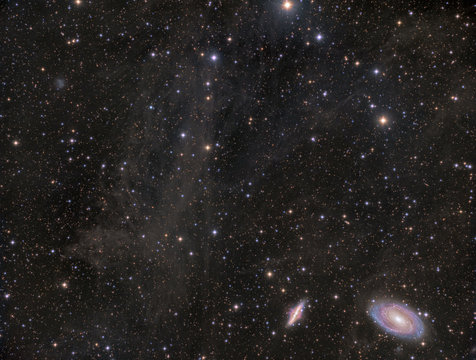 M81 and M82 and Integrated flux nebula