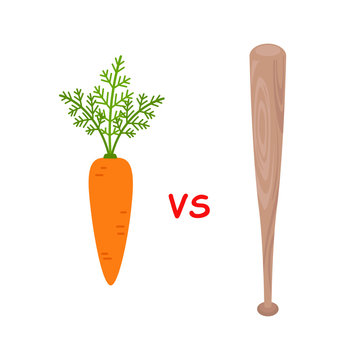 Carrot versus baseball bat motivation metaphor