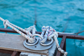 boat binding ropes and supplies