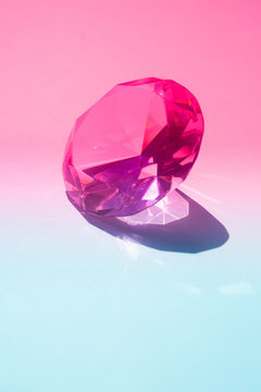 Large Diamond With Pink And Blue Graduated Colours