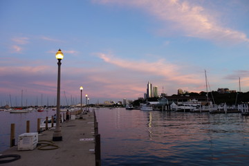 Chicago Pink Sunset at Harbour