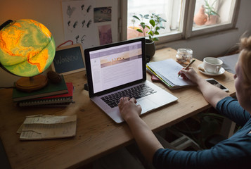 Freelancer working at home