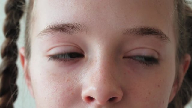 Augen eines M&auml;dchen, Nahaufnahme