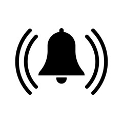 Alarm ringing bell icon flat vector illustration design