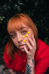 Girl with stars in her face 2