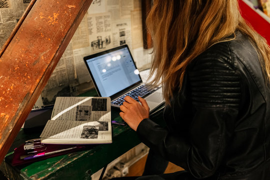 Female writer working
