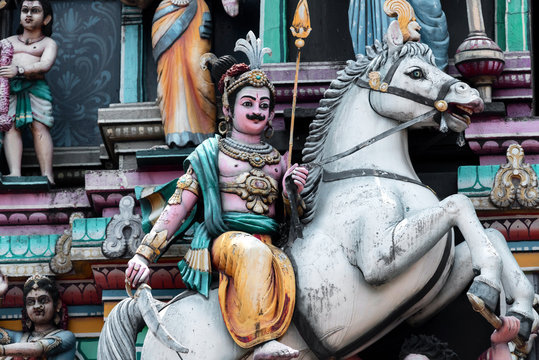 Hindu statues from a hindu temple in Kuala Lumpur