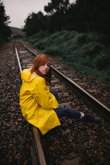 Girl in the train tracks 3