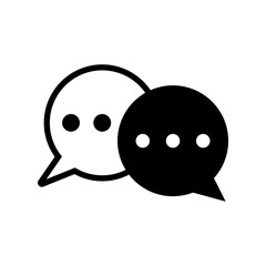 Conversation icon flat vector illustration design