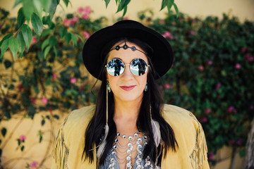 Friends at music festival