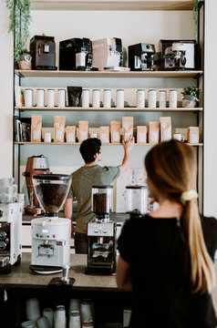 Portraits of workers from coffee bar.