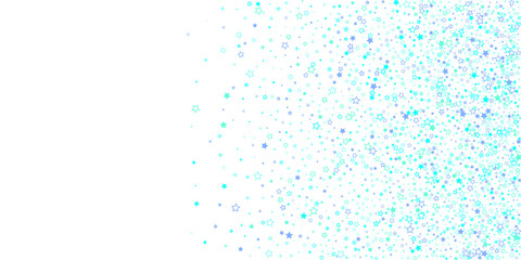 Blue, cyan, turquoise glitter stars confetti