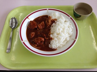Japanese Curry and Rice at School Cafeteria