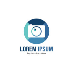 Photography logo template design. Photography logo with modern frame isolated on white background