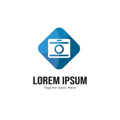 Photography logo template design. Photography logo with modern frame isolated on white background