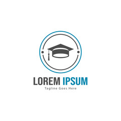 University logo template design. University logo with modern frame isolated on white background