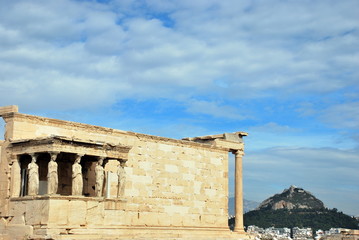 Fototapeta na wymiar Temple in the Acropolis of Athens