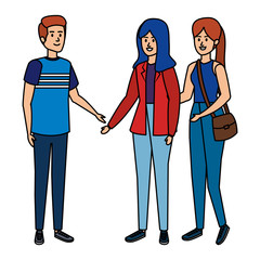 Obraz premium group of people characters